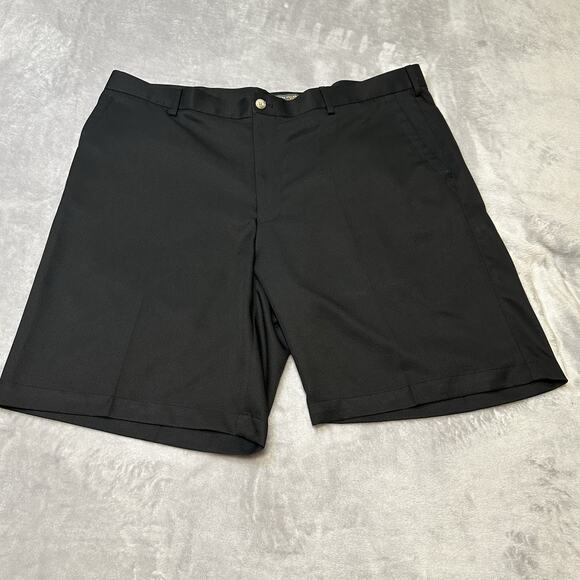 Peter Millar Wicking Shorts Mens 40 Black Solid 9" EB82 Chino Performance Golf - Picture 1 of 9